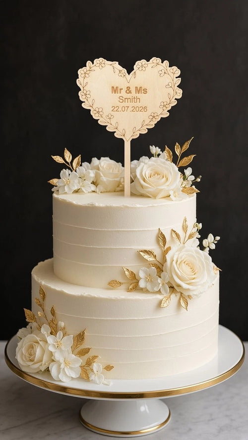 Custom Personalised Wooden Cake Topper Birthday Party Wedding — photo 1