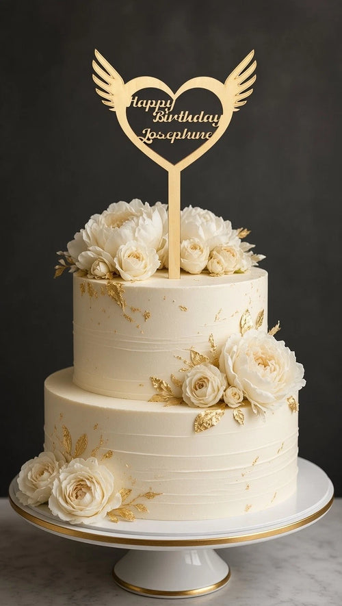 Custom Personalised Wooden Cake Topper Birthday Party Wedding — photo 2