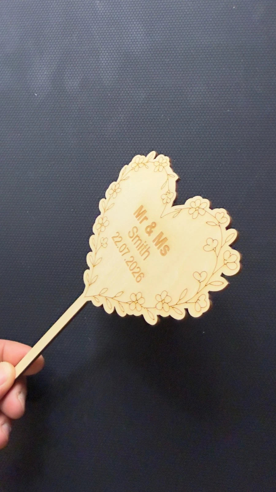 Custom Personalised Wooden Cake Topper Birthday Party Wedding — photo 5