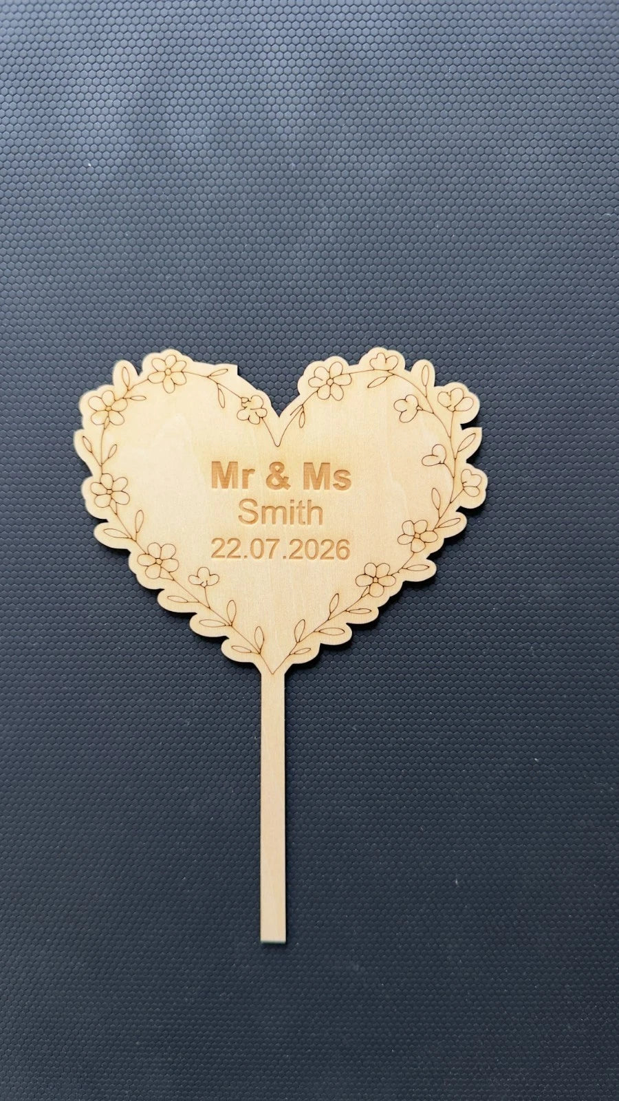 Custom Personalised Wooden Cake Topper Birthday Party Wedding — photo 7