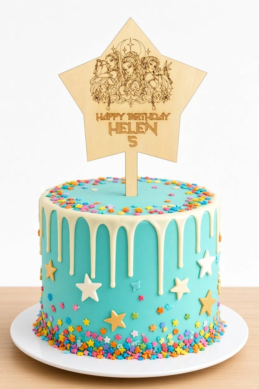 Kpop Demon Hunters Cake Topper Personalised Custom laser made Birthday Girl — photo 4