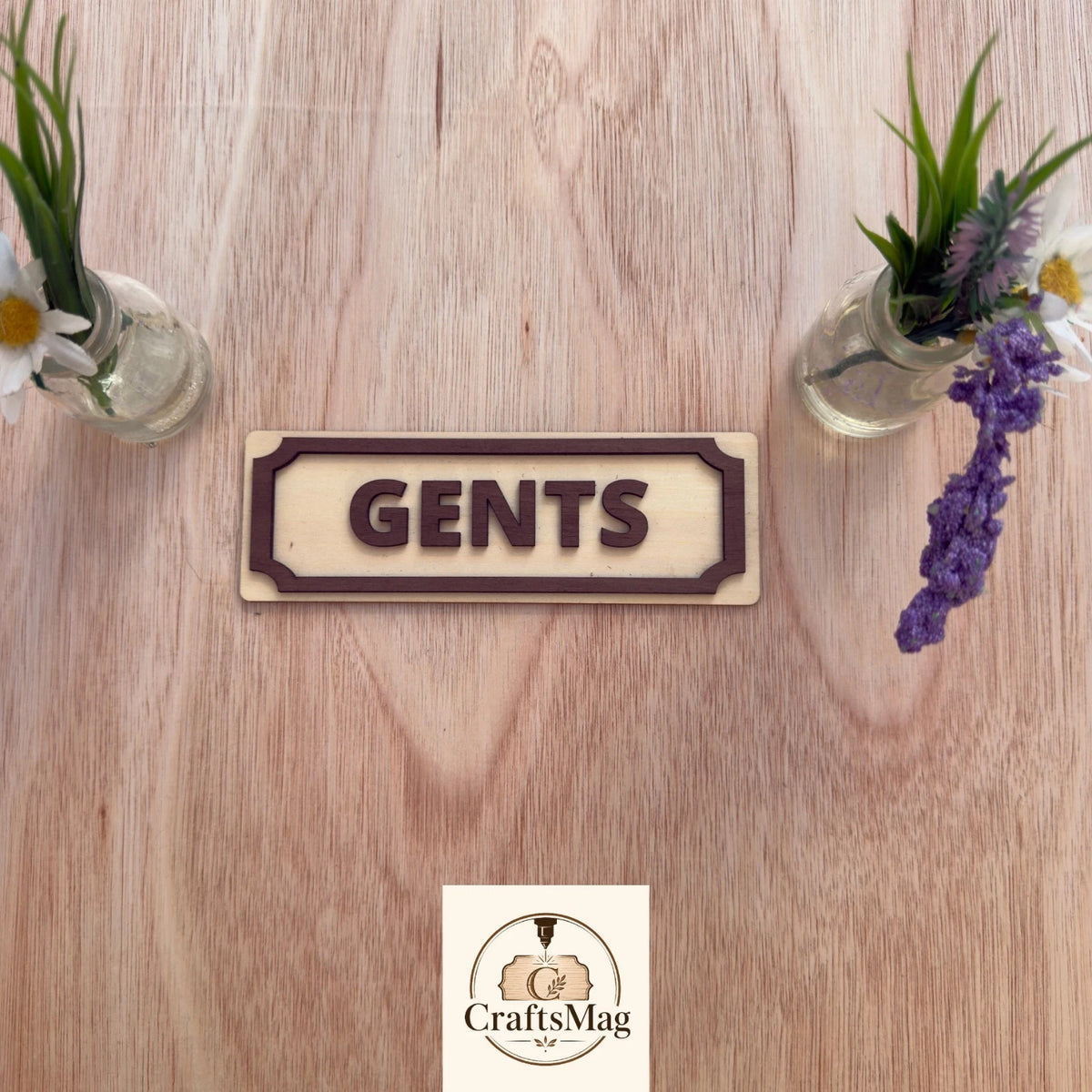 Wooden Toilet Sign Plaque 3D Effect Door Sign Custom Made to Order — photo 12