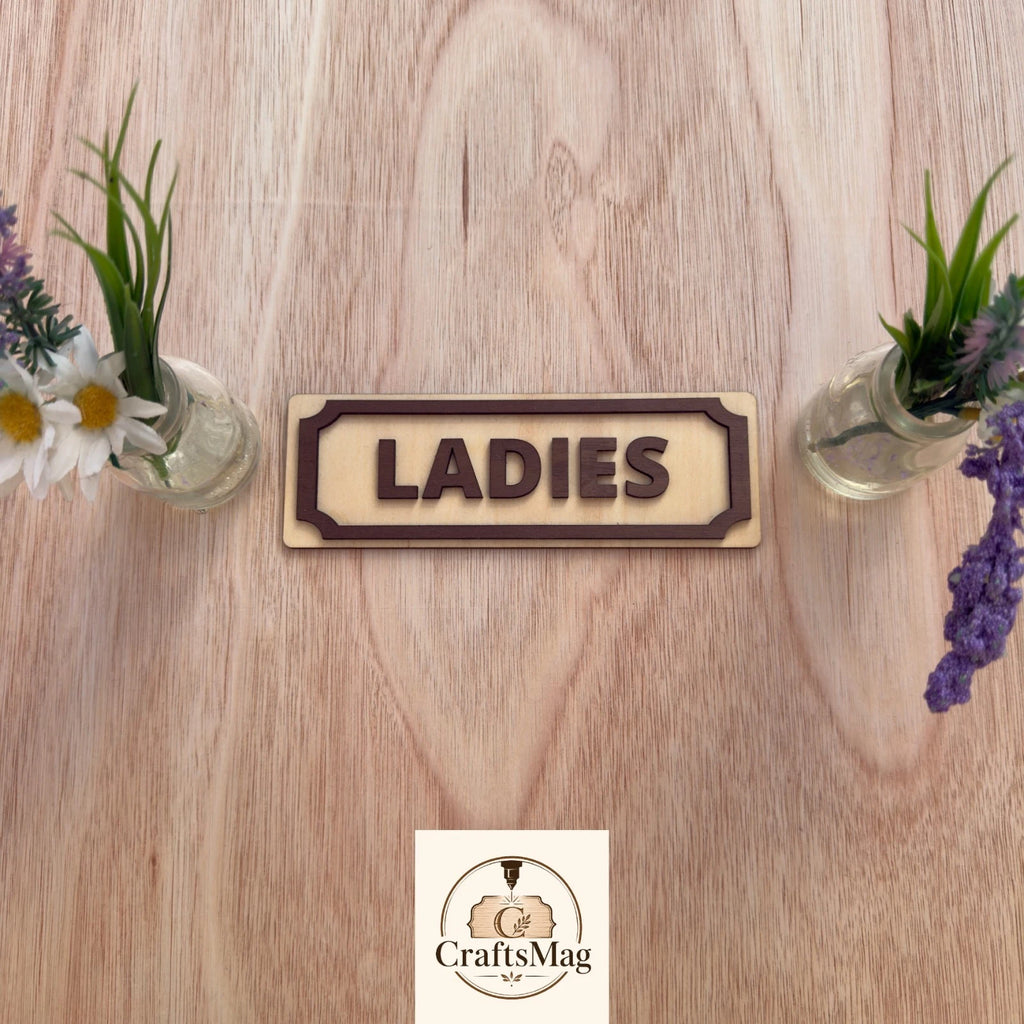 Wooden Toilet Sign Plaque 3D Effect Door Sign Custom Made to Order — photo 7