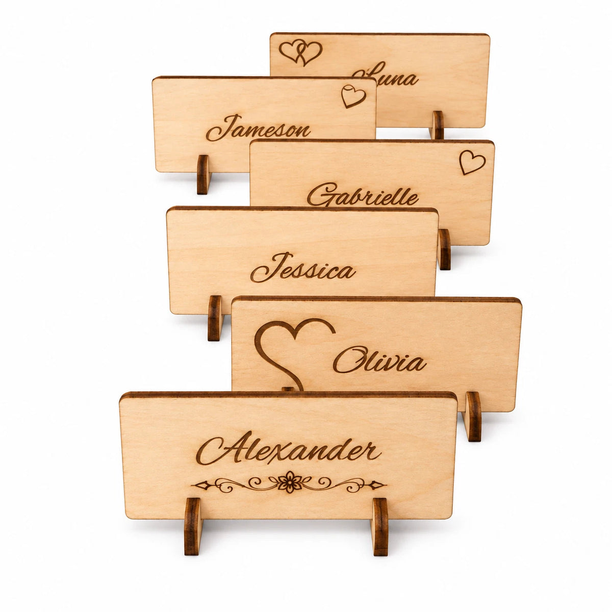 Wedding Place Cards Table Name Cards Personalized Wooden Wedding Decor Markers — photo 1