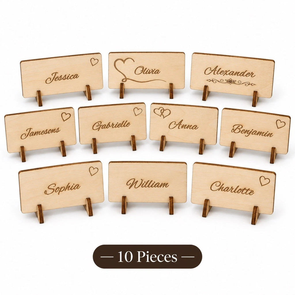 Wedding Place Cards Table Name Cards Personalized Wooden Wedding Decor Markers — photo 17