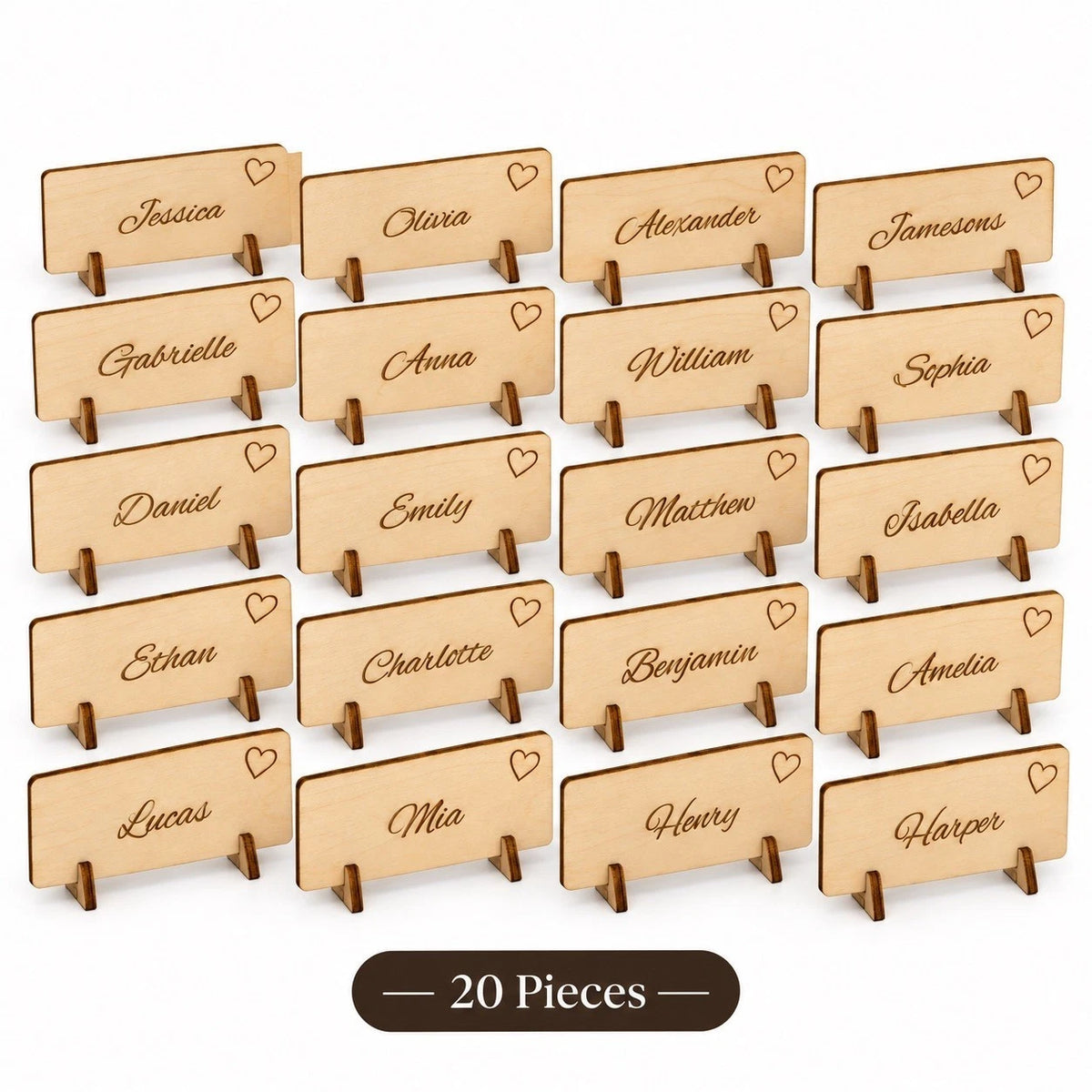 Wedding Place Cards Table Name Cards Personalized Wooden Wedding Decor Markers — photo 18