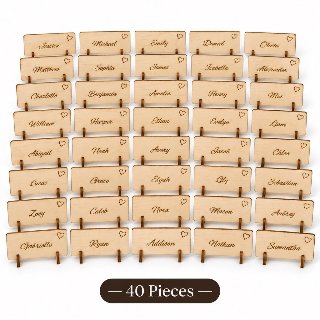 Wedding Place Cards Table Name Cards Personalized Wooden Wedding Decor Markers — photo 19