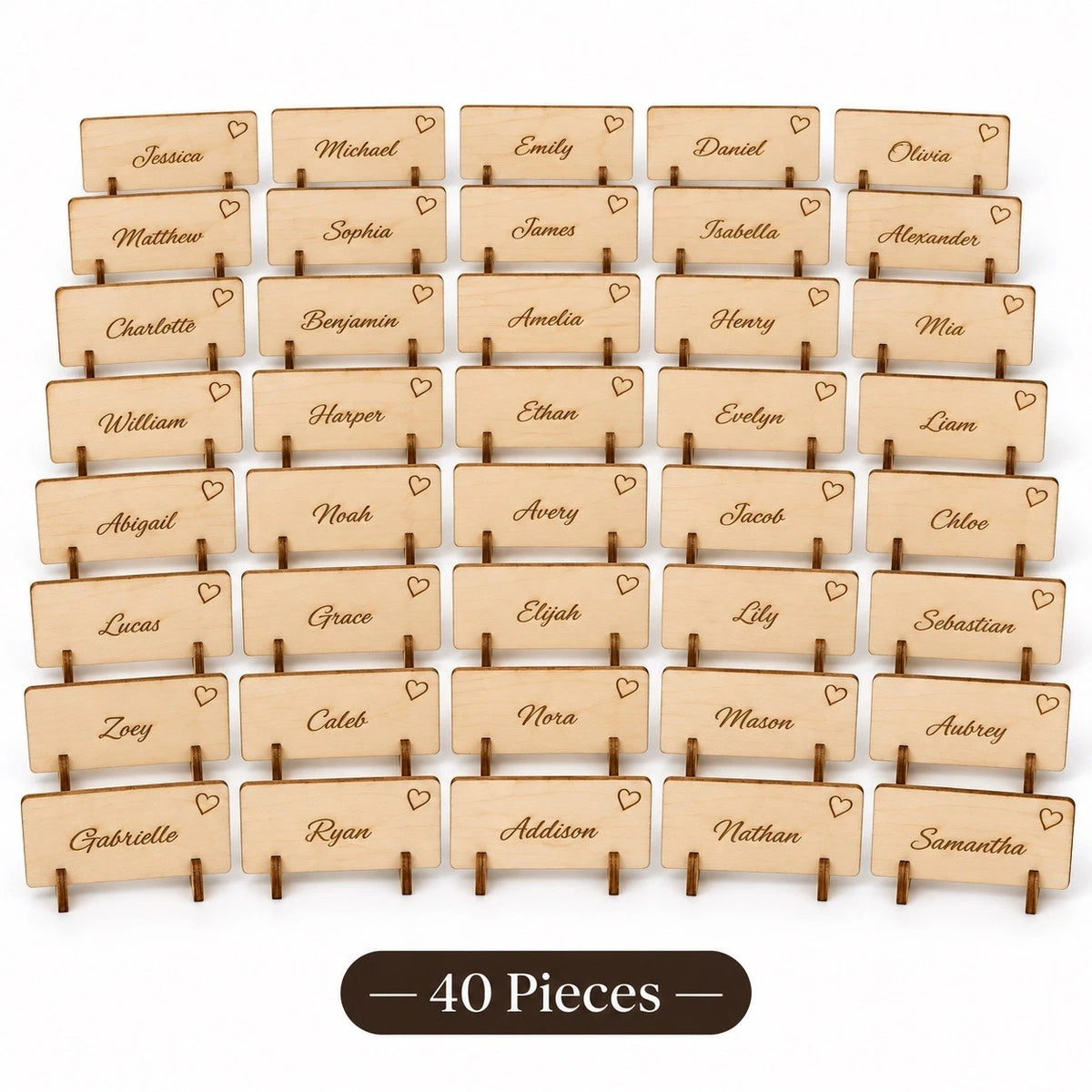 Wedding Place Cards Table Name Cards Personalized Wooden Wedding Decor Markers — photo 19