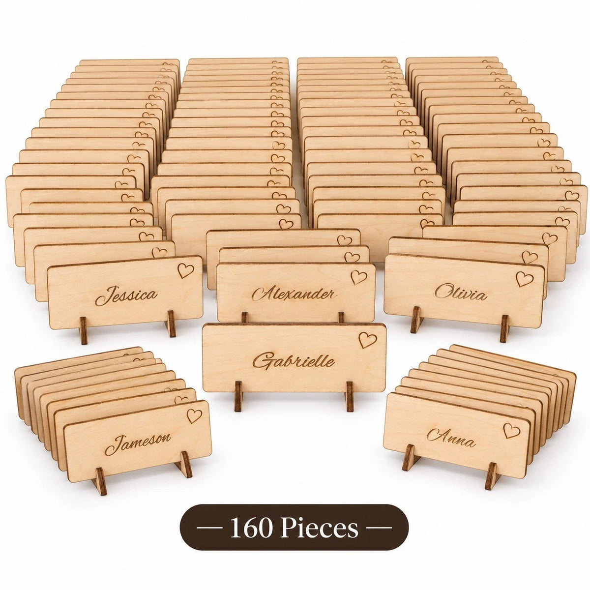 Wedding Place Cards Table Name Cards Personalized Wooden Wedding Decor Markers — photo 22