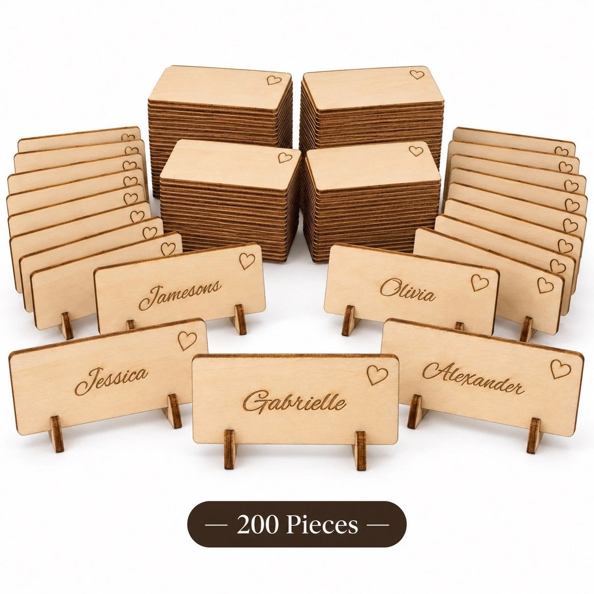 Wedding Place Cards Table Name Cards Personalized Wooden Wedding Decor Markers — photo 23