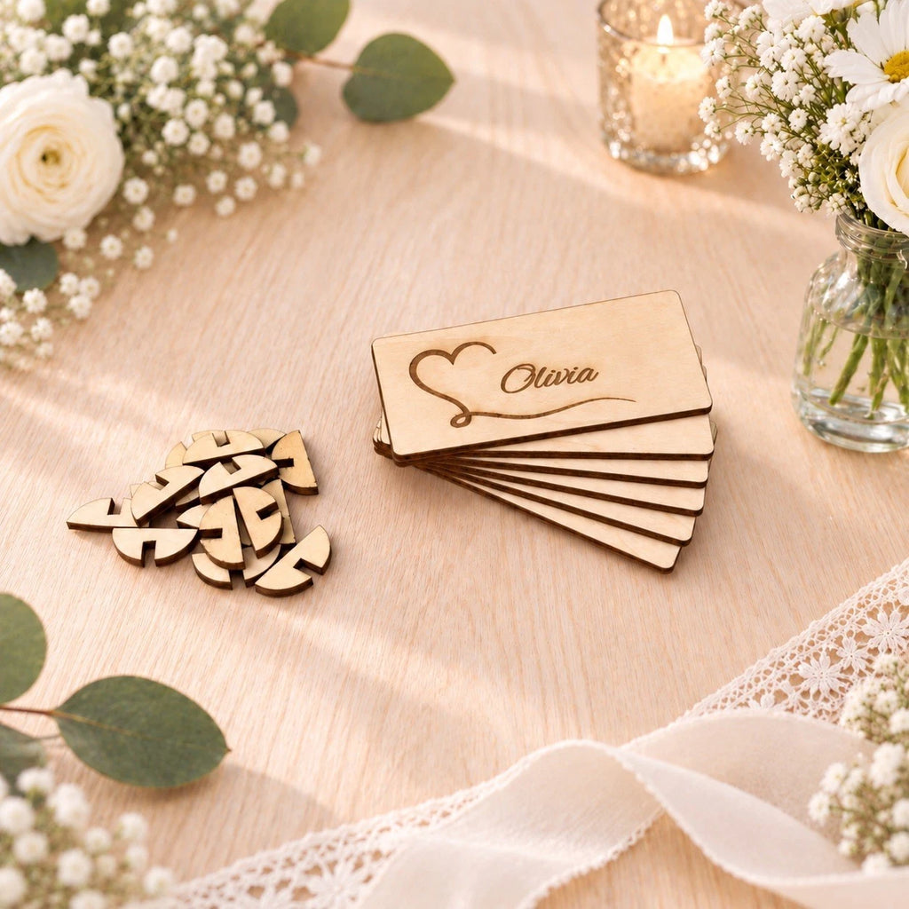 Wedding Place Cards Table Name Cards Personalized Wooden Wedding Decor Markers — photo 6