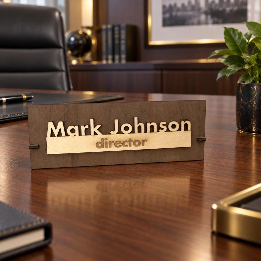 Executive Personalised Desk Name,Custom Engraved Sign,Name Plaque,Office manager — photo 7