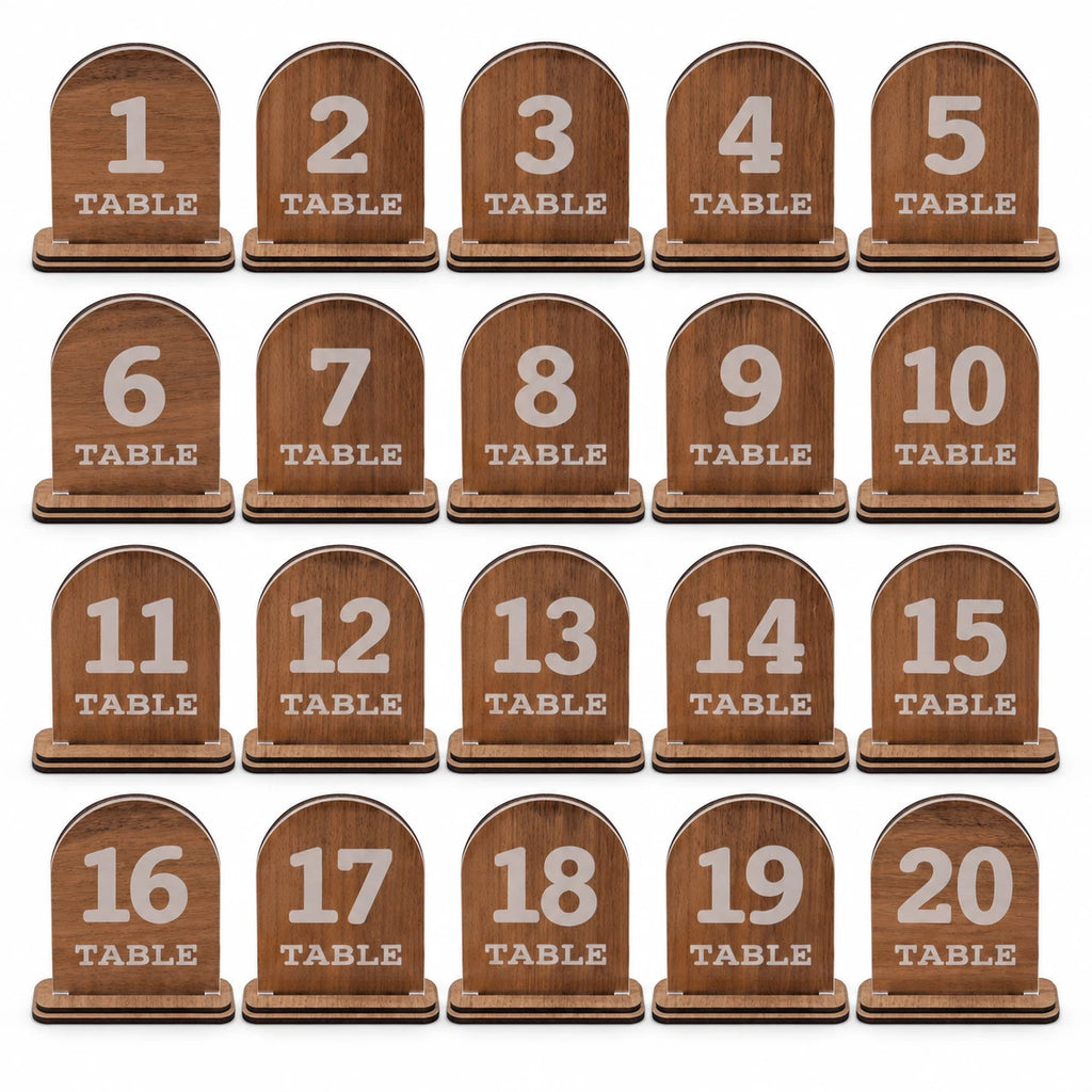 Wedding Planning Table Numbers With Stand Clear Acrylic Sign Double Layered — photo 15