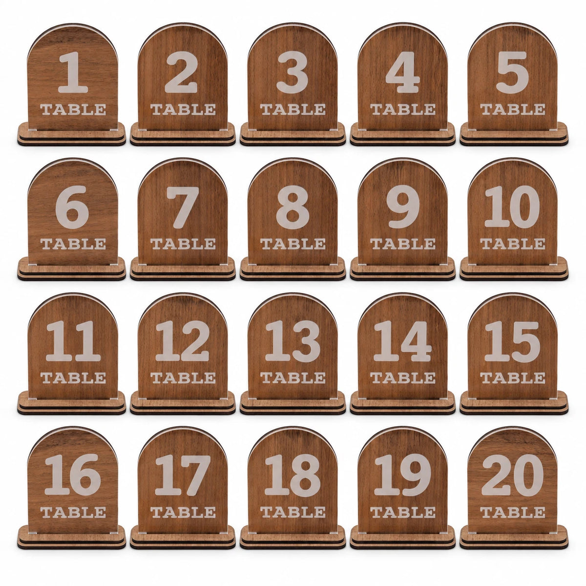 Wedding Planning Table Numbers With Stand Clear Acrylic Sign Double Layered — photo 15