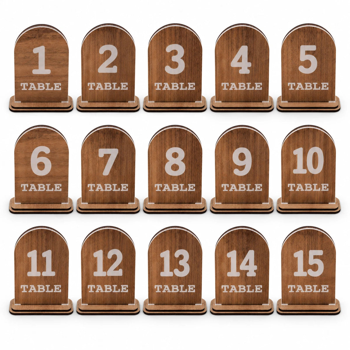 Wedding Planning Table Numbers With Stand Clear Acrylic Sign Double Layered — photo 19