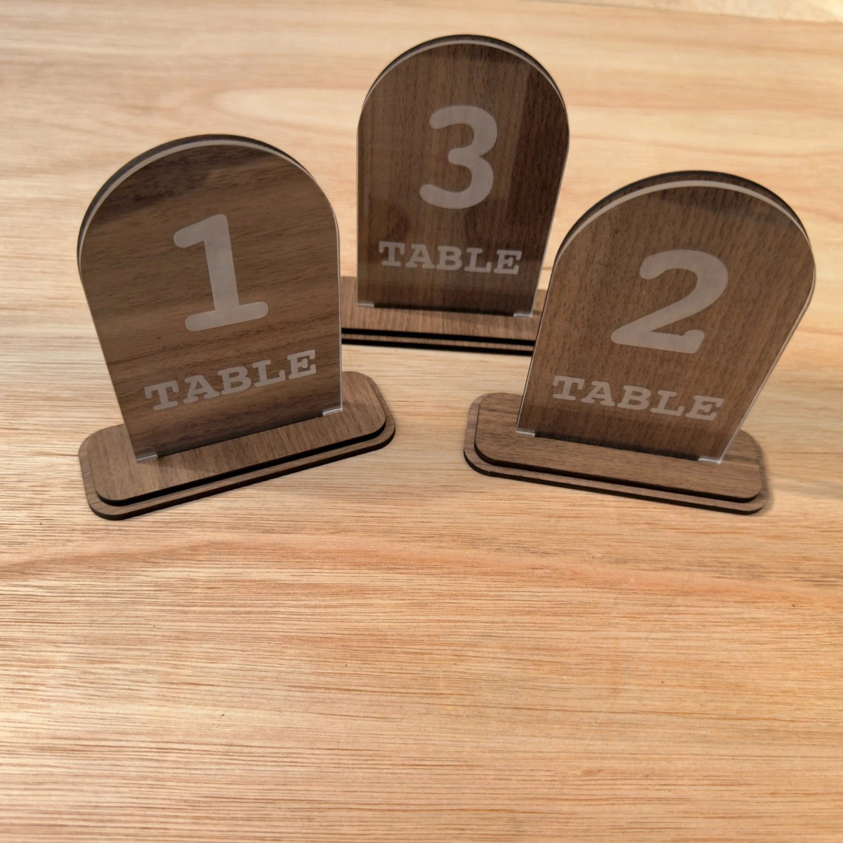 Wedding Planning Table Numbers With Stand Clear Acrylic Sign Double Layered — photo 3