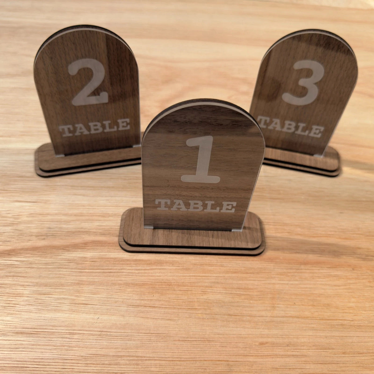 Wedding Planning Table Numbers With Stand Clear Acrylic Sign Double Layered — photo 4
