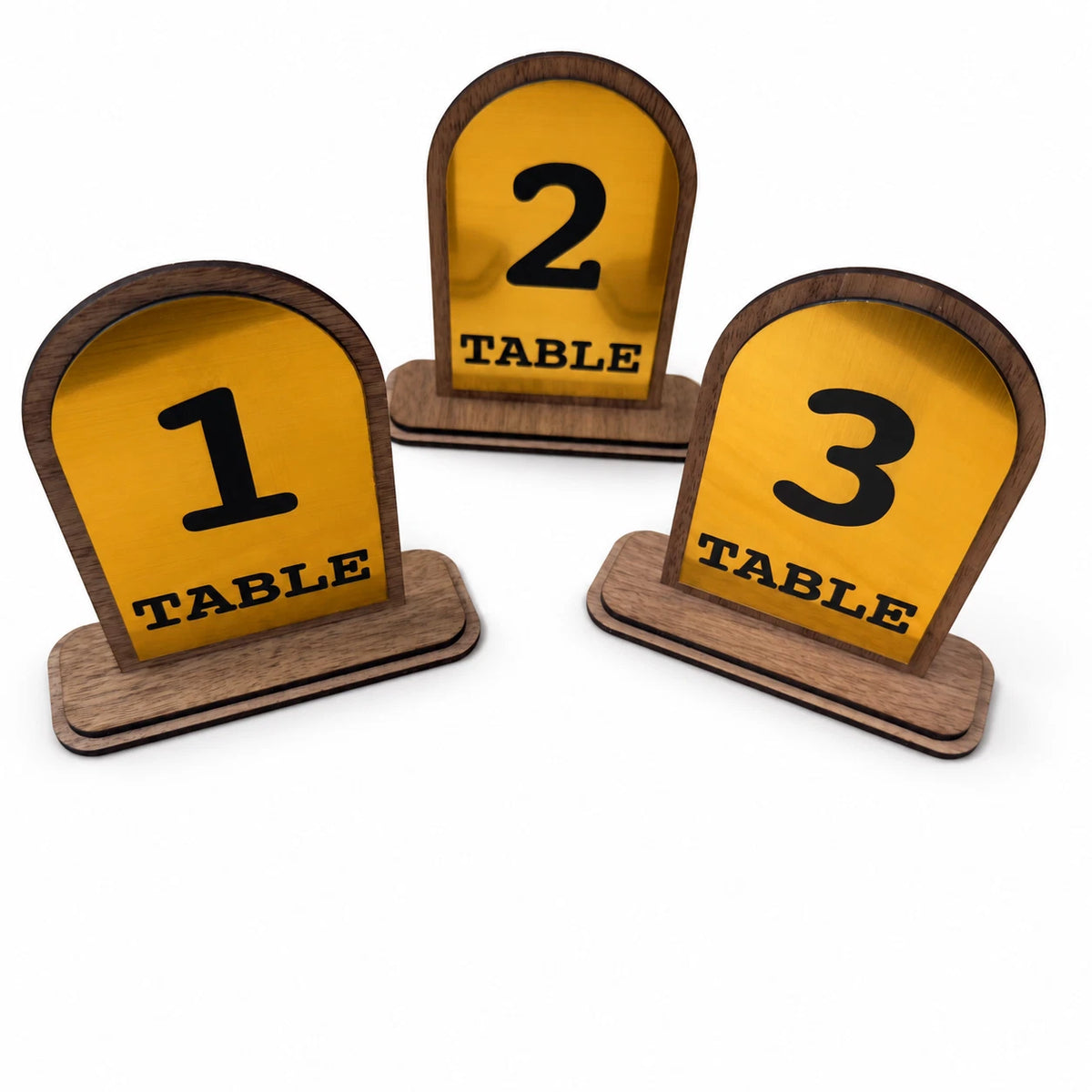 Freestanding Table Numbers Gold Acrylic Walnut Wood Wedding Pub Restaurant 3-20 — photo 19