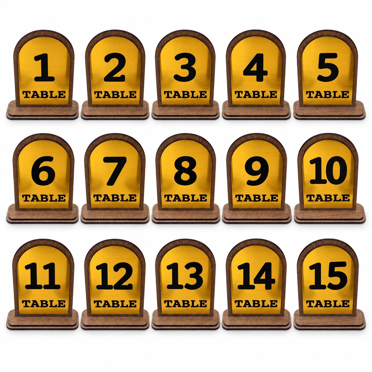 Freestanding Table Numbers Gold Acrylic Walnut Wood Wedding Pub Restaurant 3-20 — photo 23