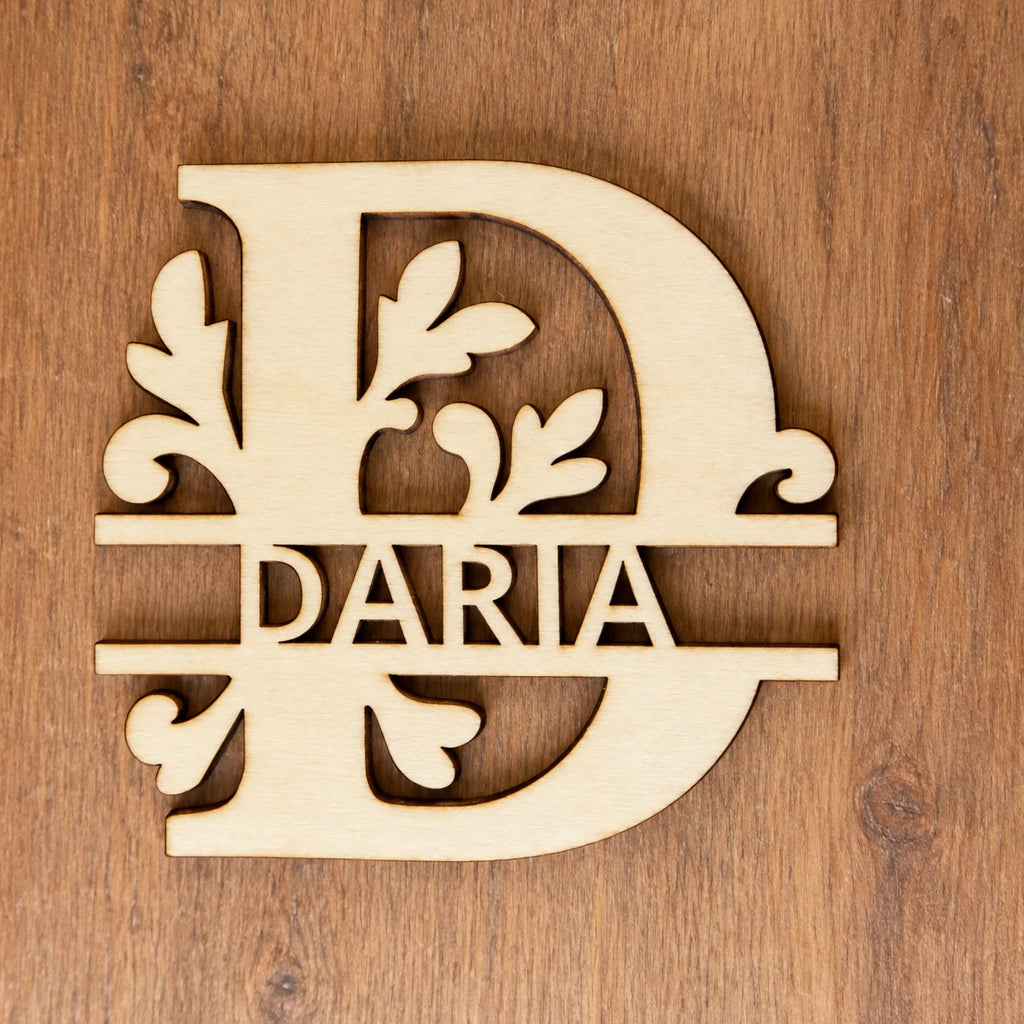 Personalised Monogram Wooden Letters Name Door Sign Crafts Wedding Plaque — photo 3