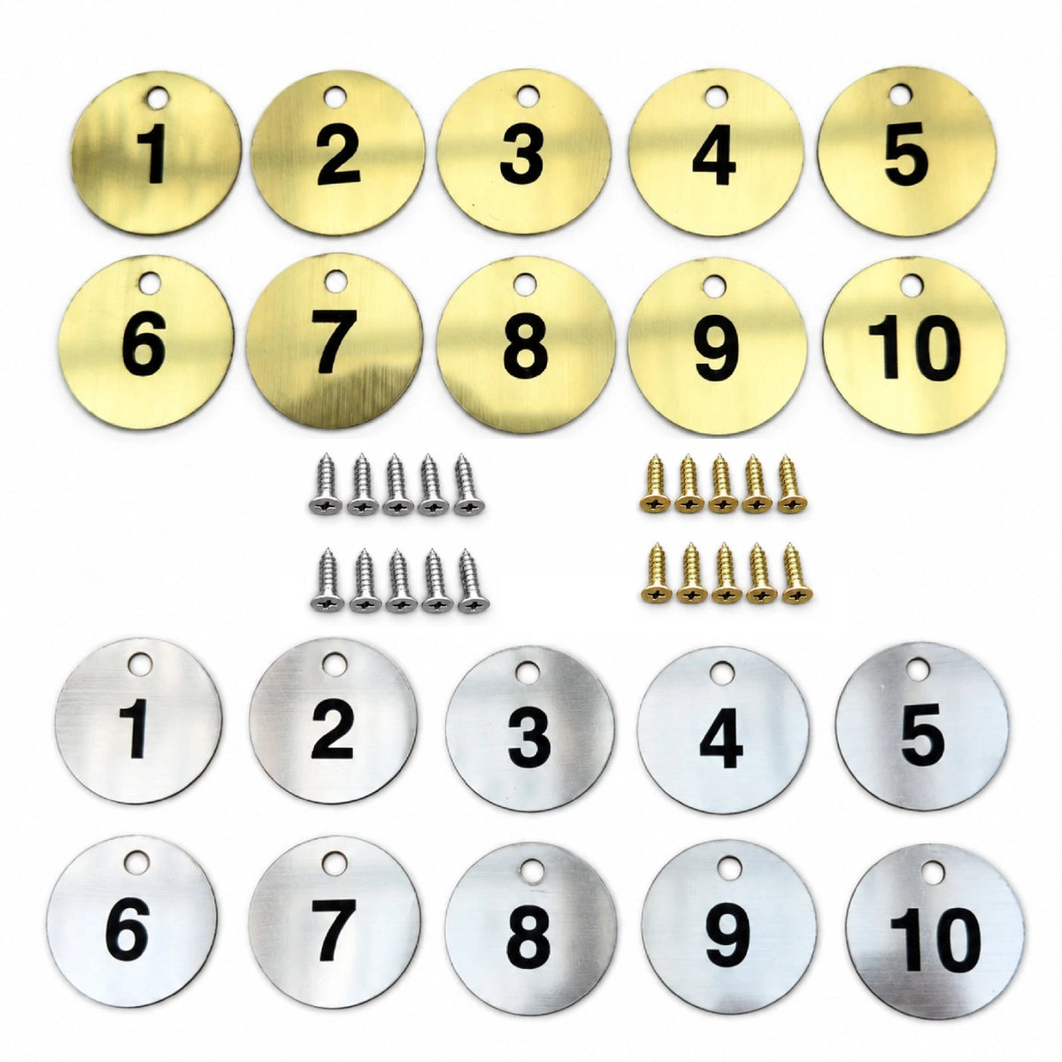 Engraved Number Discs Gym Locker Pub Club Restaurant Table Tags 1-10, 1-20, 1-40 — photo 1