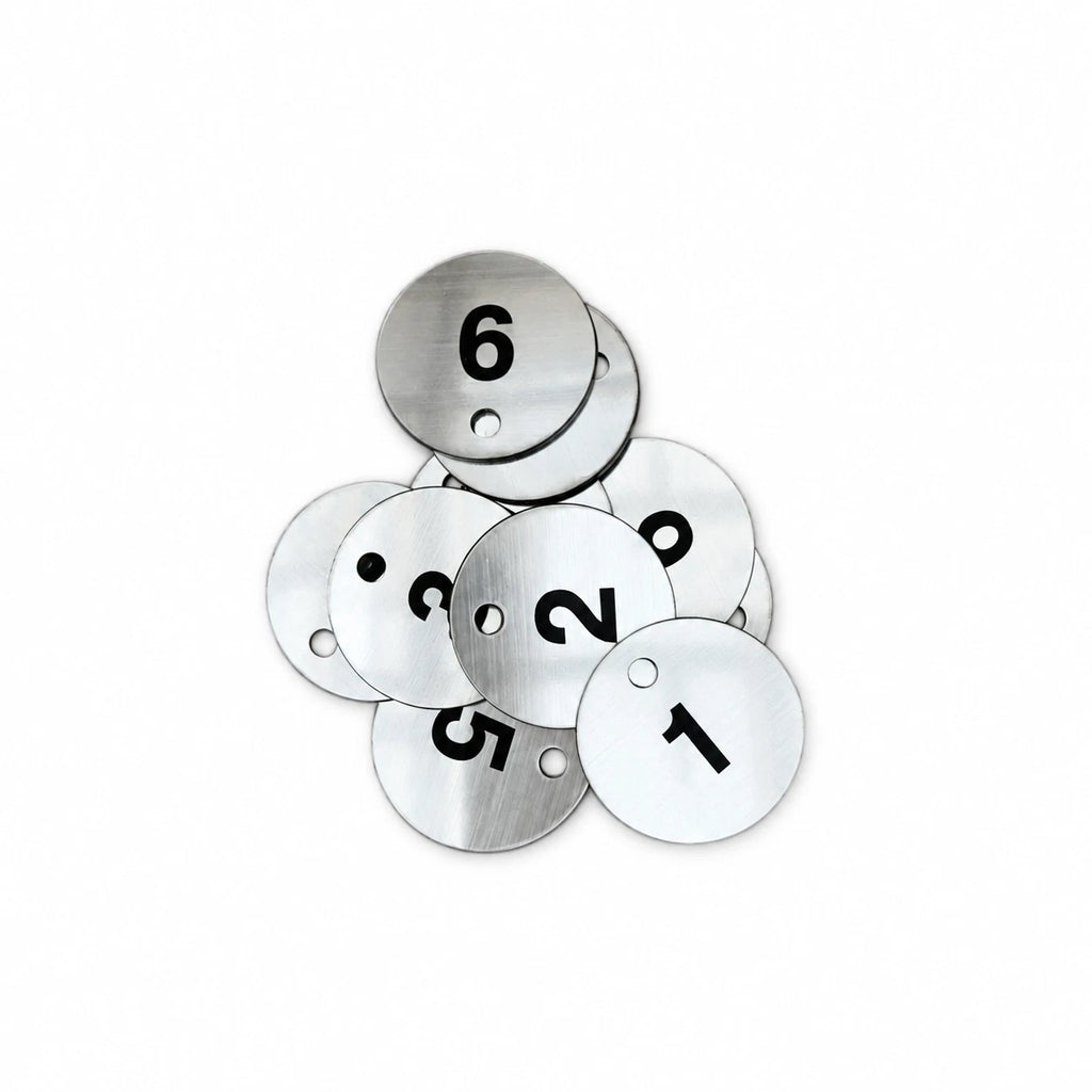 Engraved Number Discs Gym Locker Pub Club Restaurant Table Tags 1-10, 1-20, 1-40 — photo 13