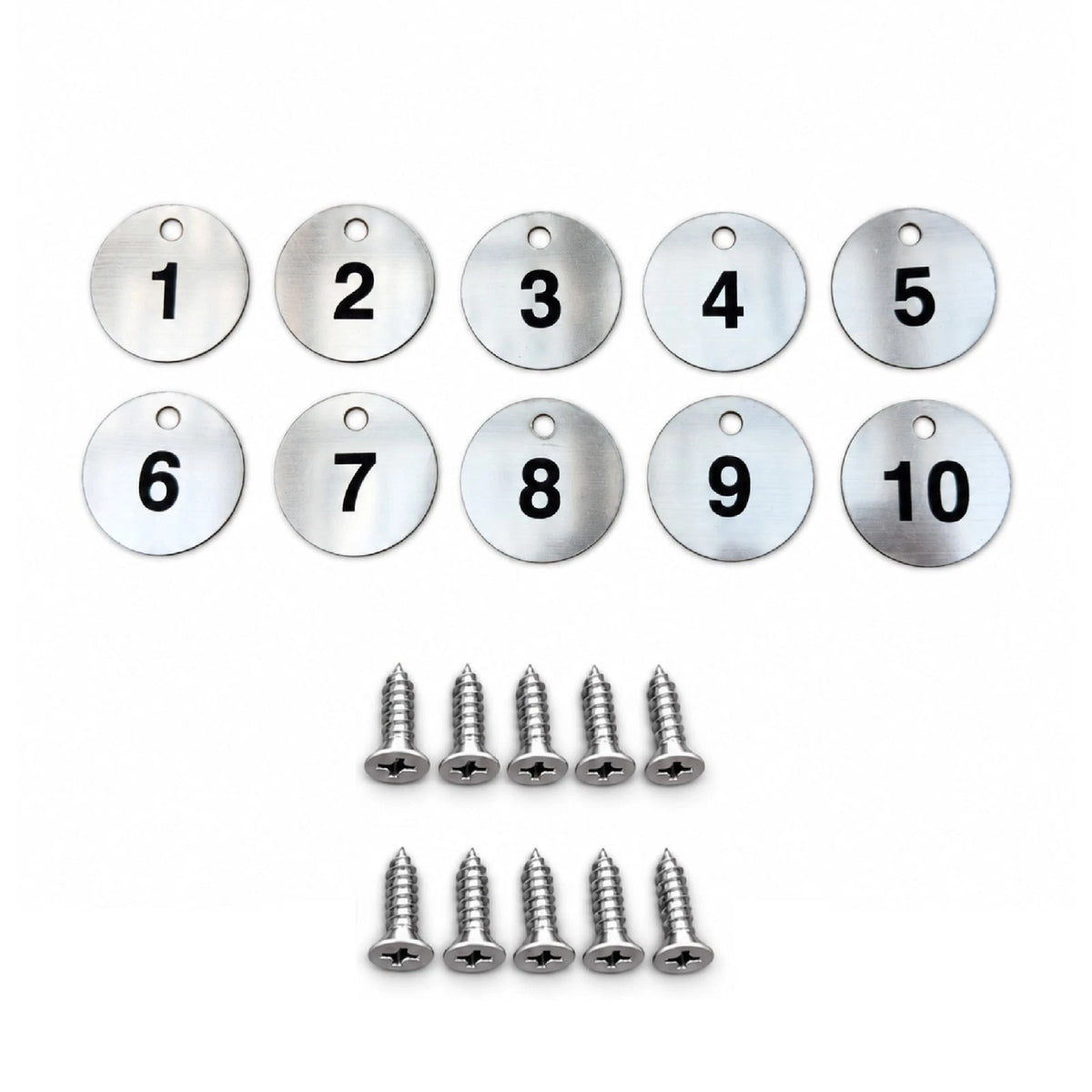 Engraved Number Discs Gym Locker Pub Club Restaurant Table Tags 1-10, 1-20, 1-40 — photo 3