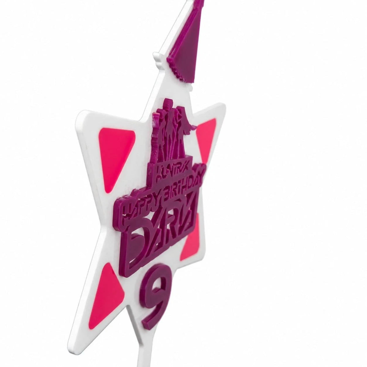 Personalised Demon Hunter Birthday Cake Topper Name Age 3D Party Decoration — photo 3