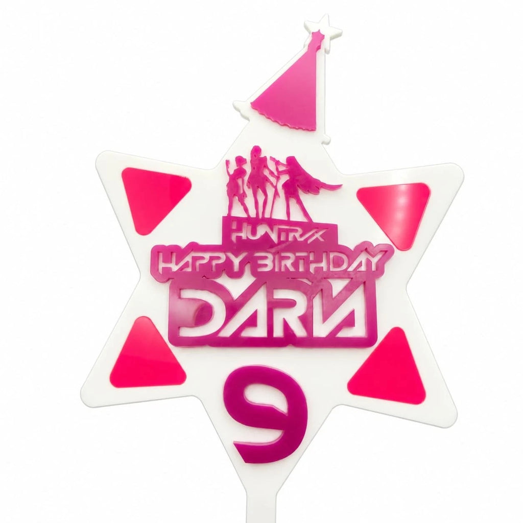 Personalised Demon Hunter Birthday Cake Topper Name Age 3D Party Decoration — photo 6