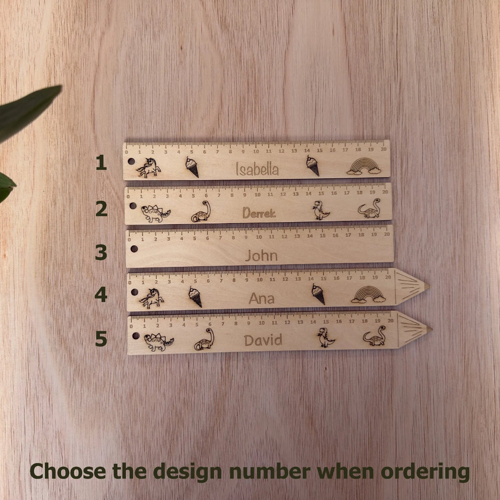 Personalised Wooden School Ruler Engraved Name Teacher Gift Back to School — photo 2