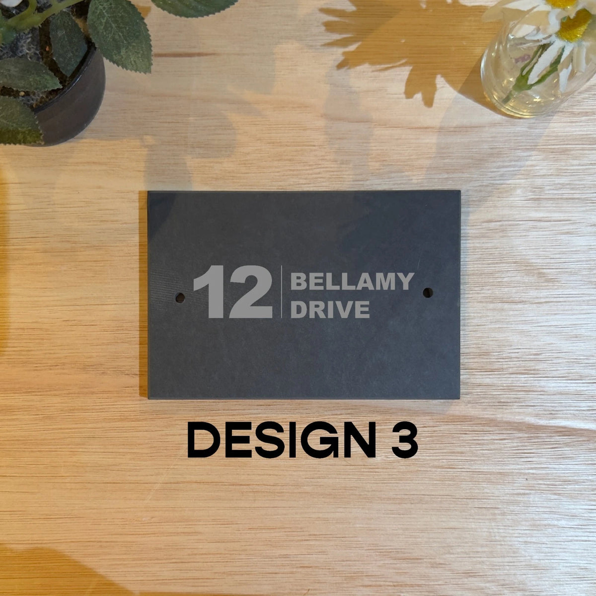 Personalised Slate House Number Sign 15x10cm Engraved Door Plaque Address — photo 5