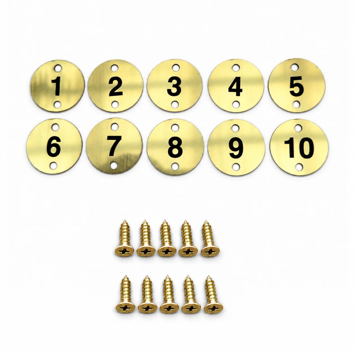 Engraved Number Discs 2 Holes Screws Gym Locker Pub Table Tags 1-10 1-20 1-40 — photo 2