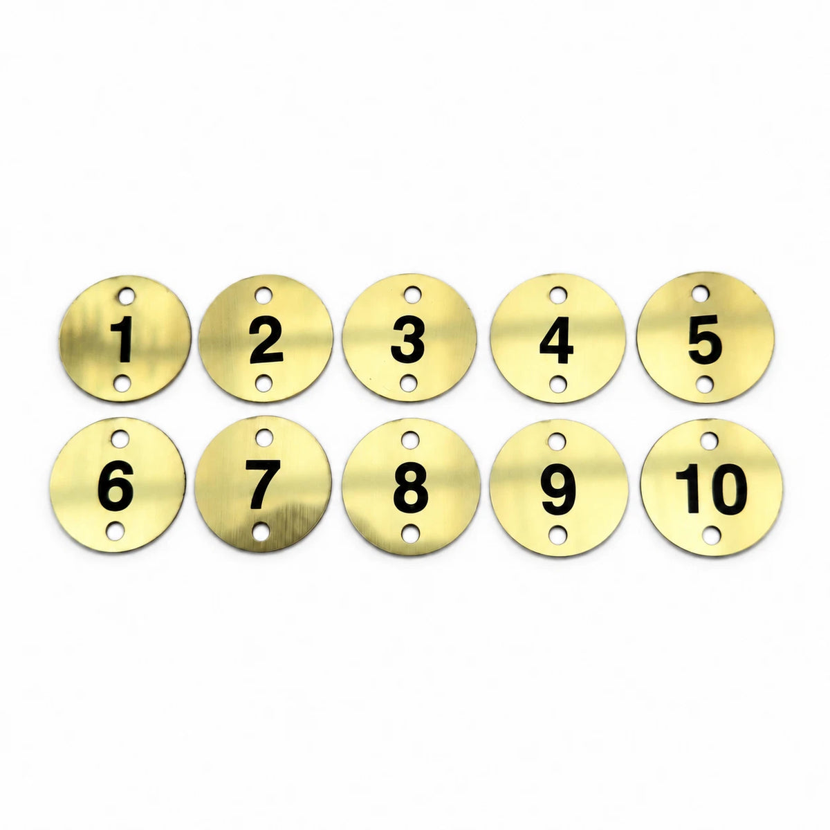 Engraved Number Discs 2 Holes Screws Gym Locker Pub Table Tags 1-10 1-20 1-40 — photo 4