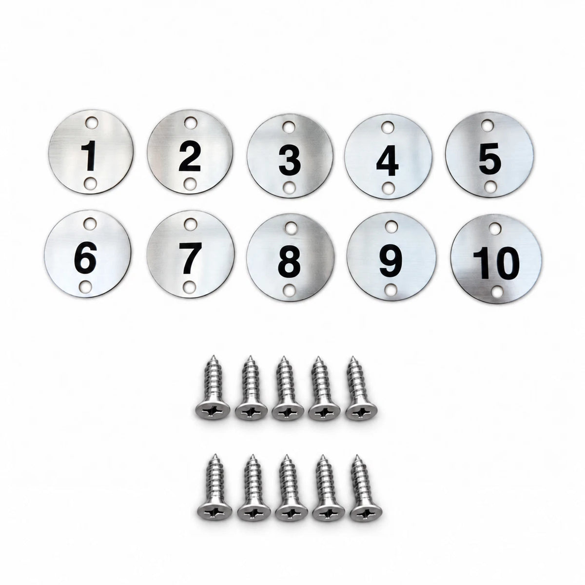 Engraved Number Discs 2 Holes Screws Gym Locker Pub Table Tags 1-10 1-20 1-40 — photo 8