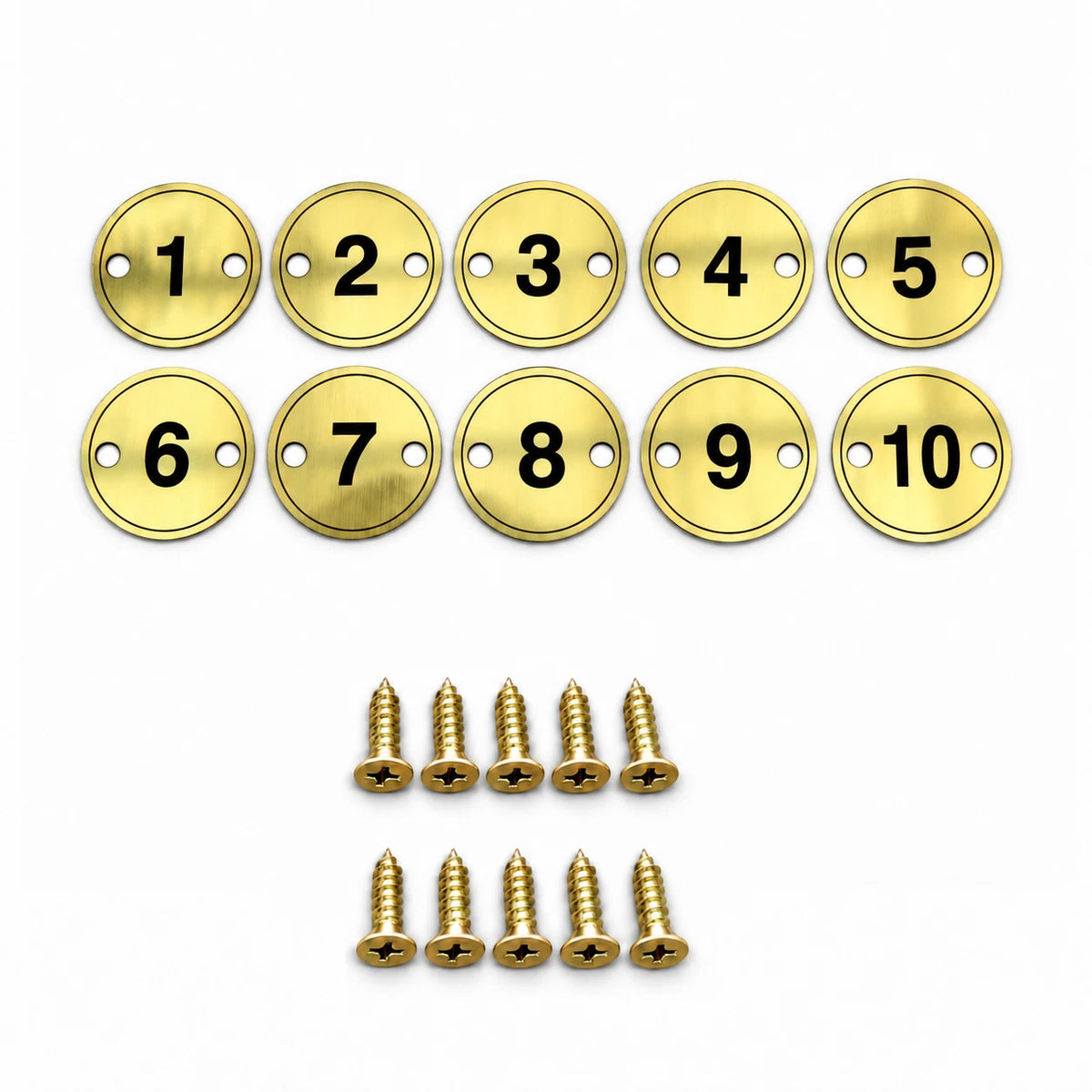 Engraved Number Discs 2 Holes Screws Gym Locker Pub Table Tags 1-10 1-20 1-40 — photo 2
