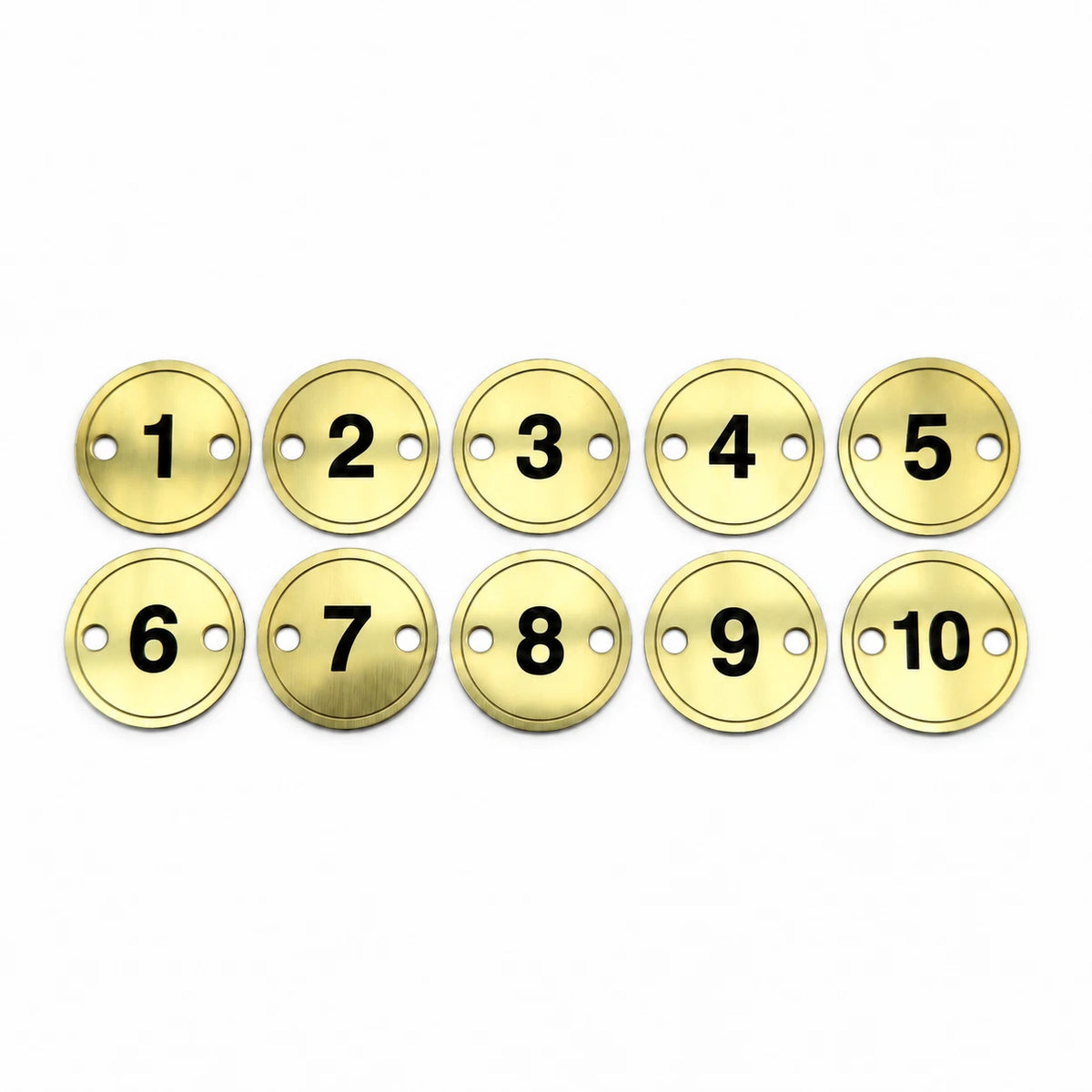 Engraved Number Discs 2 Holes Screws Gym Locker Pub Table Tags 1-10 1-20 1-40 — photo 3