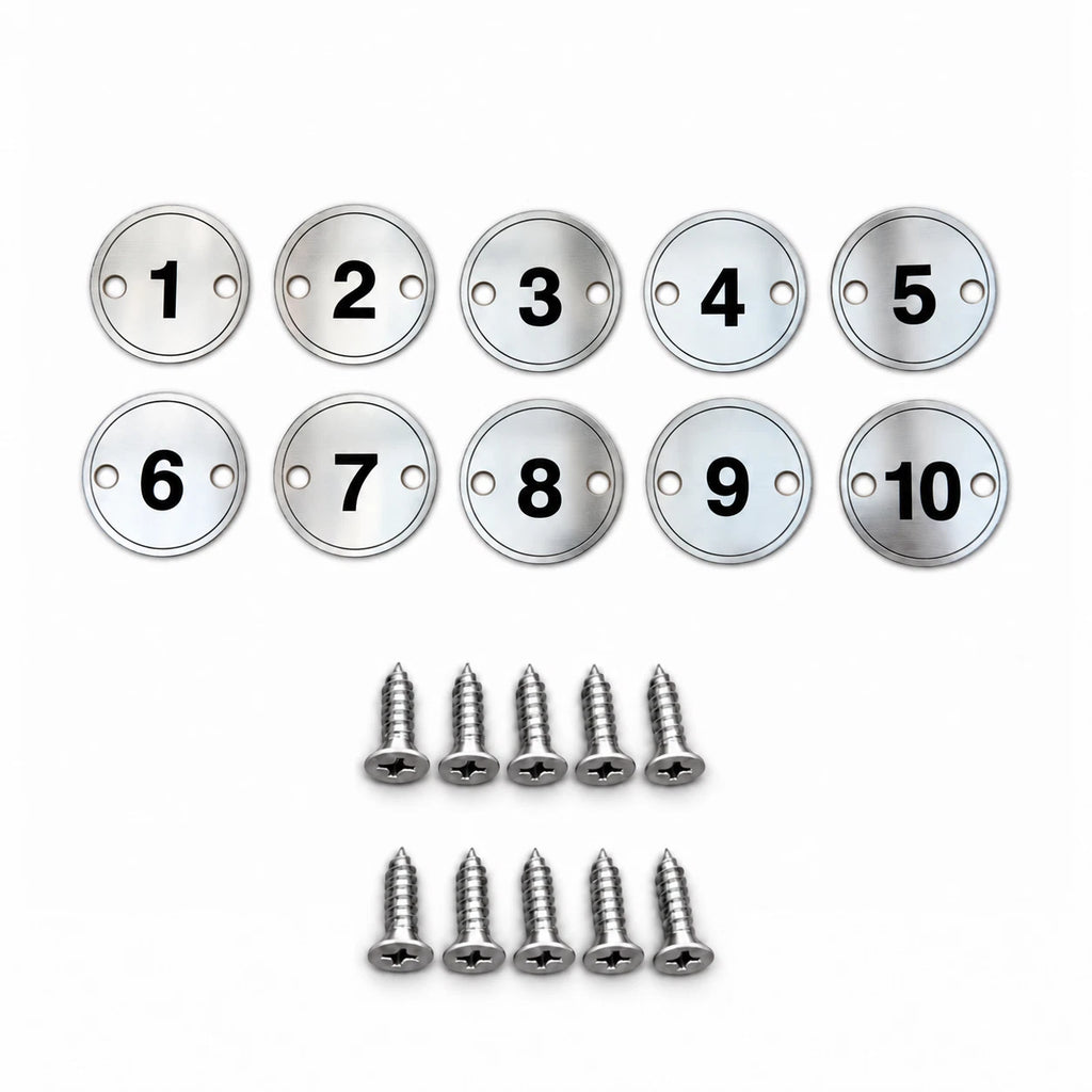 Engraved Number Discs 2 Holes Screws Gym Locker Pub Table Tags 1-10 1-20 1-40 — photo 4