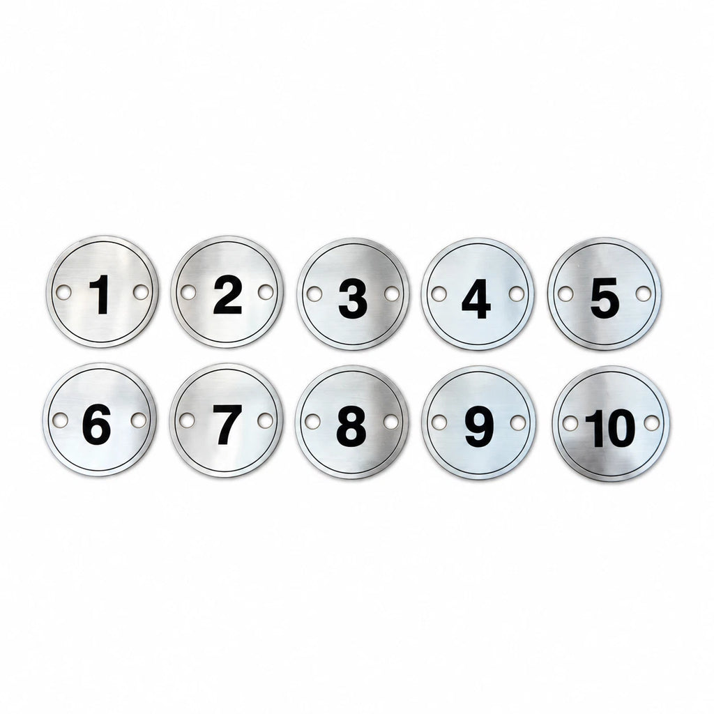 Engraved Number Discs 2 Holes Screws Gym Locker Pub Table Tags 1-10 1-20 1-40 — photo 5