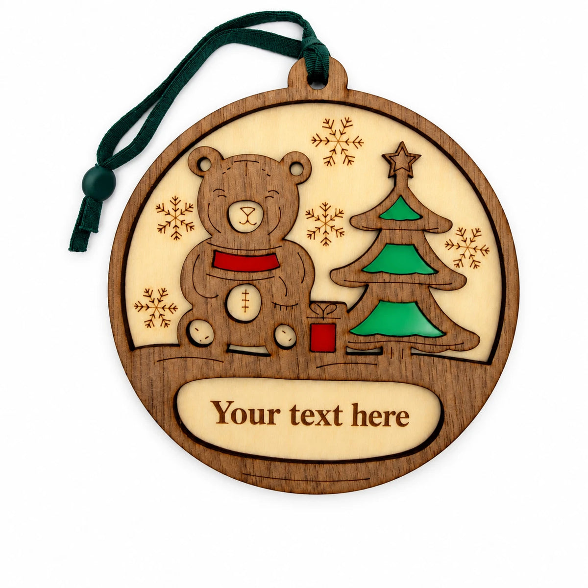 Personalised Christmas Baubles Custom Text Wooden Staff Gifts Packs of 1 2 3 5 — photo 3